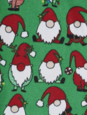 Unisex Adult Matching Family Christmas Gnomies Cotton And Fleece Pajamas