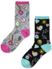The Children's Place girls Socks Pack of Two 