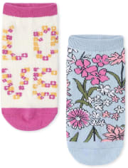 Girls Floral Ankle Socks 10-Pack