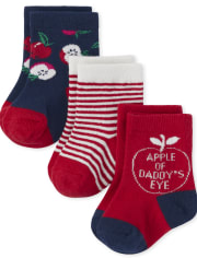 Baby Girls Apple Midi Socks 6-Pack