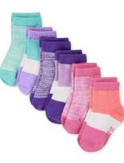 Paquete de 6 calcetines midi supersuaves Marled para niñas pequeñas