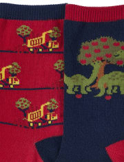 Toddler Boys Apple Crew Socks 2-Pack