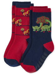 Toddler Boys Apple Crew Socks 2-Pack