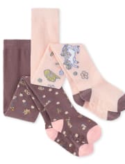 Toddler Girls Horse Tights 3-Pack