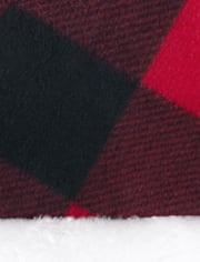 Gorro de Papá Noel a cuadros familiar unisex para bebés y niños pequeños a juego