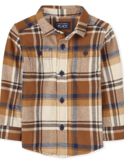 Baby And Toddler Boys Matching Family Plaid Flannel Button Down Shirt