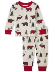 Unisex Baby And Toddler Matching Family Winter Bear Snug Fit Cotton Pajamas