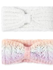 Girls Rainbow Knot Headwrap 2-Pack