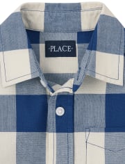 Boys Buffalo Plaid Oxford Button Up Shirt