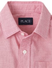 Chemise boutonnée en popeline pour garçon