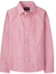Chemise boutonnée en popeline pour garçon