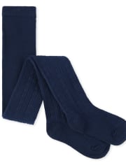 Girls Cable Knit Tights