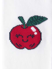 Toddler Girls Apple Tights 2-Pack