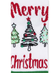 Unisex Kids Matching Family Santa Crew Socks 3-Pack