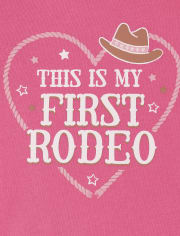 Baby Girls First Rodeo Graphic Bodysuit