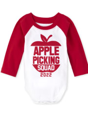 Unisex Baby Matching Family Apple Picking Squad Graphic Bodysuit
