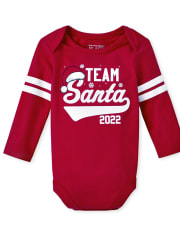 Unisex Baby Matching Family Team Santa Graphic Bodysuit