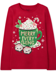 Camiseta estampada Merry Every Thing para niñas