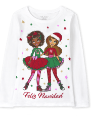 Camiseta estampada Feliz Navidad para niñas
