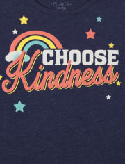 Girls Choose Kindness Graphic Tee