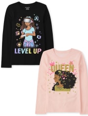 Girls Girl Graphic Tee 2-Pack