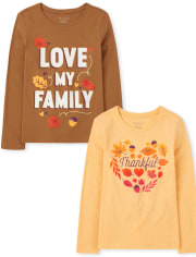 Girls Harvest Graphic Tee 2-Pack