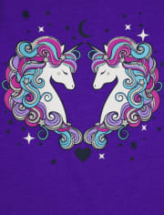 Paquete de 3 camisetas con gráfico de unicornio para niñas