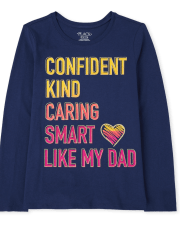 Camiseta con estampado de papá para niñas
