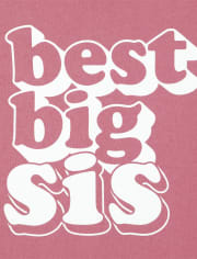 Camiseta con gráfico Best Big Sis para niñas