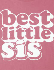 Girls Best Little Sis Graphic Tee