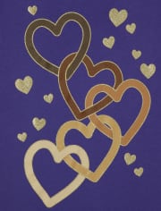 Girls Hearts Graphic Tee