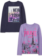 Girls City Graphic Tee 2-Pack