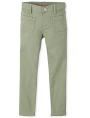 Girls Knit Twill Jeggings