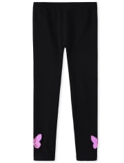 Girls Flip Sequin Butterfly Fleece Lined Leggings