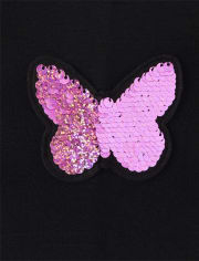 Girls Flip Sequin Butterfly Fleece Lined Leggings