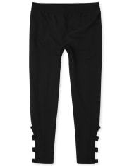 Legging doublé en molleton à lacets pour fille