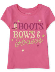 Camiseta estampada Rodeo para bebés y niñas pequeñas
