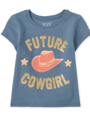 Camiseta estampada Future Cowgirl para bebés y niñas pequeñas