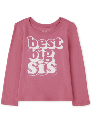 Baby And Toddler Girls Best Big Sis Graphic Tee