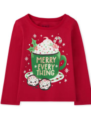 Camiseta estampada Merry Every Thing para bebés y niñas pequeñas