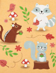 Paquete de 2 camisetas con estampado de animales para niñas pequeñas