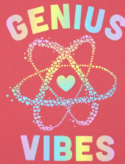 Girls Genius Vibes Graphic Tee