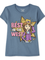Camiseta estampada Best In The West para niñas