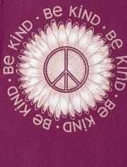 Camiseta con gráfico del signo de la paz para niñas
