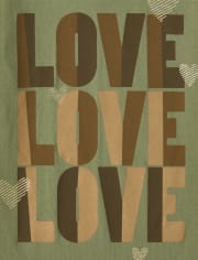 Camiseta con estampado de amor para niñas