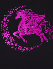Girls Unicorn Moon Graphic Tee