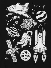 Baby And Toddler Boys Space Robot Graphic Tee 2-Pack