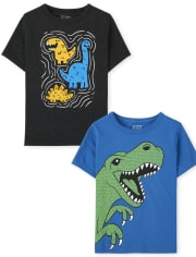 Toddler Boys Dino Graphic Tee 2-Pack