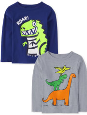 Toddler Boys Dino Graphic Tee 2-Pack