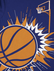Paquete de 3 camisetas con gráfico de baloncesto para niños